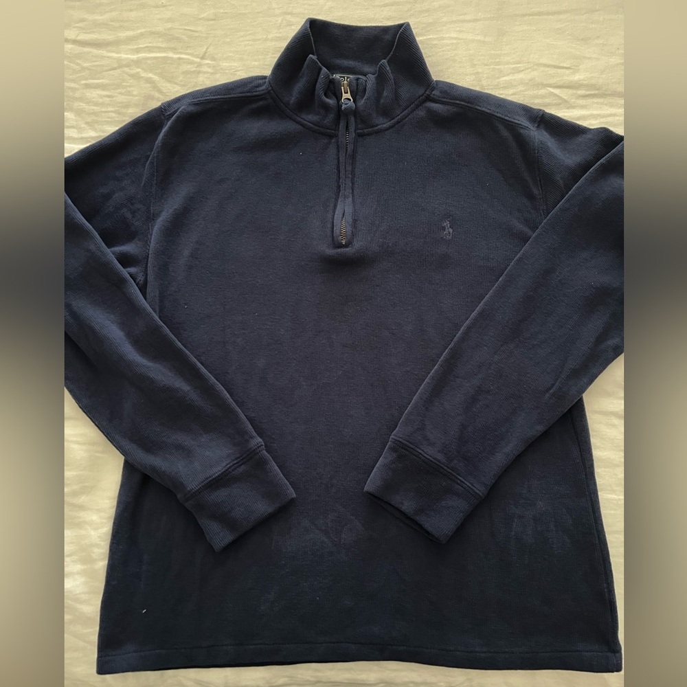 Boys Ralph Lauren Blue Quarter-Zip Pullover outfit